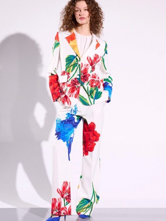 Matis Fashion Long Women's Blazer Floral