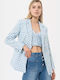 Fracomina Damen Blazer Hellblau