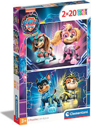 Clementoni Παιδικό Παζλ Super Color Nickelodeon Paw Patrol The Mighty Movie 2x20 Τμχ