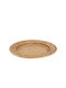 Andrea House Διακοσμητική Πιατέλα Στρογγυλή Rattan Λευκή 32x32x2εκ.