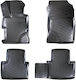 Carro Set of Front and Rear Mats 4pcs Tray Type for Honda Civic 2011-2016 Black