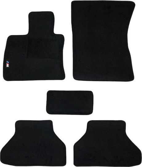 Autopataki Set of Front and Rear Mats 5pcs for BMW X6 / X5 Black