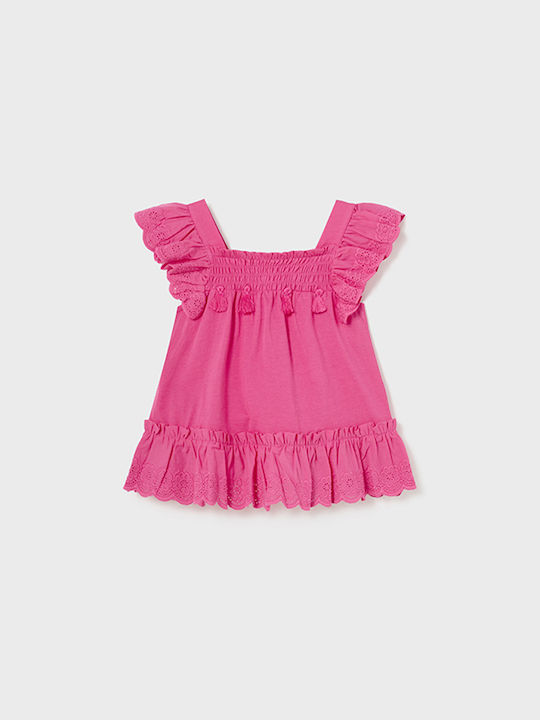 Mayoral Kids Shirt Short Sleeve Fuchsia