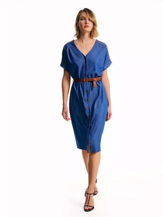 Forel Midi Shirt Dress Dress Blue