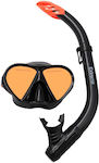 Extreme Diving Mask Silicone with Breathing Tube in Orange color