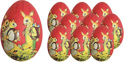 Set of Red Eggs with rabbit 9 pcs 6cm Bunny S 932095