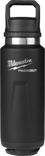 Milwaukee Packout Flasche Thermosflasche Rostfreier Stahl 532ml Schwarz