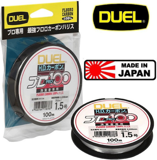 Duel Carbon Pro Πετονιά Ψαρέματος Fluorocarbon Διάφανη 100m / 0.33mm