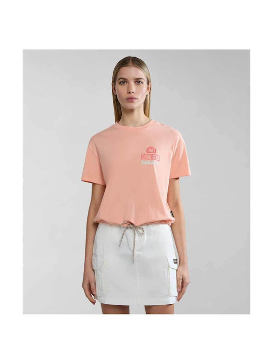 Napapijri Women's Athletic Blouse Short Sleeve Pink