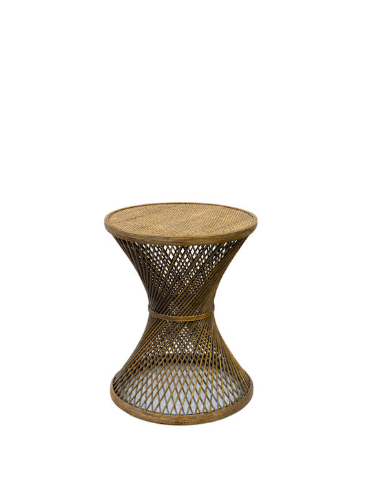 Round Side Table made of Bamboo Brown W45xL56cm