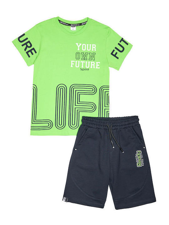 Sprint Kids Set with Shorts Summer 2pcs Green