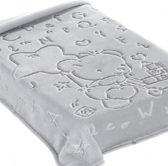 Adam Home Decke Babydecken Wickeltücher für Kinderzimmer Belpla Ster 521 Gray 80x110cm