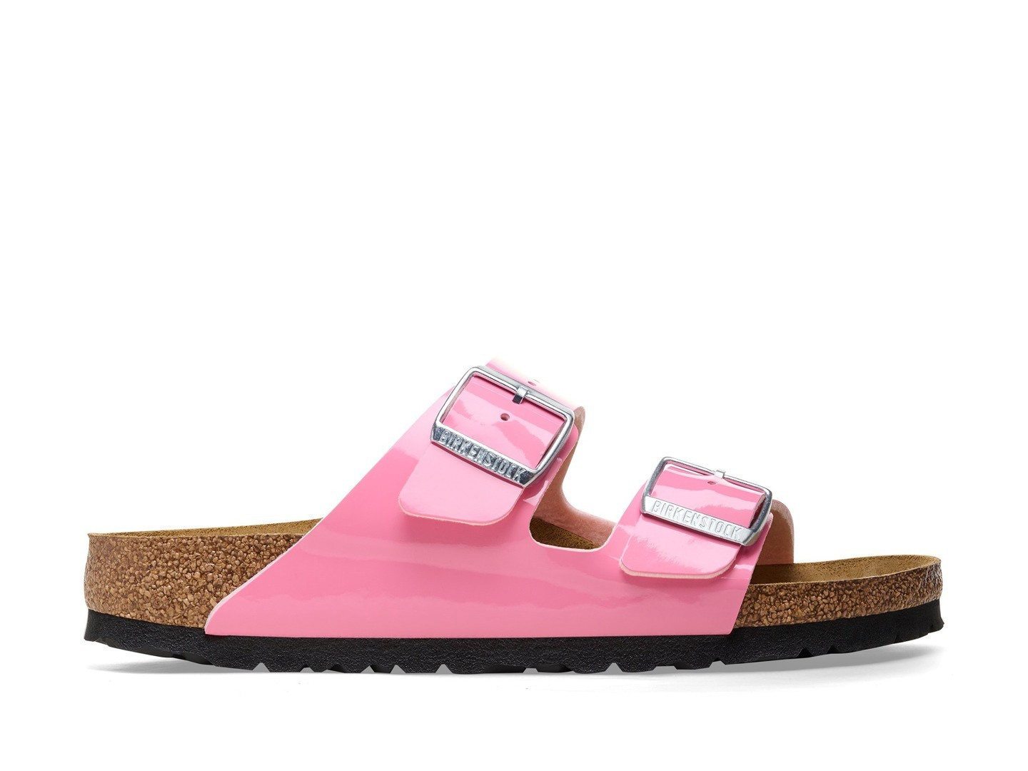 Birkenstock Arizona Leather Women's Flat Sandals in Pink Color