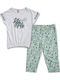 Kids' Set with Leggings Summer 2pcs White