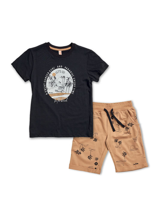 Reflex Kids Set with Shorts Summer 2pcs Black