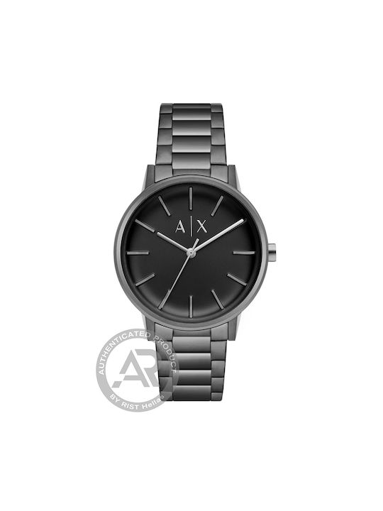 Armani Exchange Cayde Watch Battery with Gray Metal Bracelet