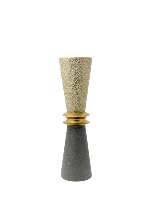 Zen Collection Decorative Vase Δαχτυλιδι Gold 18x65.3cm