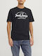 Jack & Jones T-shirt Bărbătesc cu Mânecă Scurtă Black