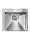 Sanitec Ένθετος Νεροχύτης Inox Σατινέ Μ57xΠ50cm Ασημί