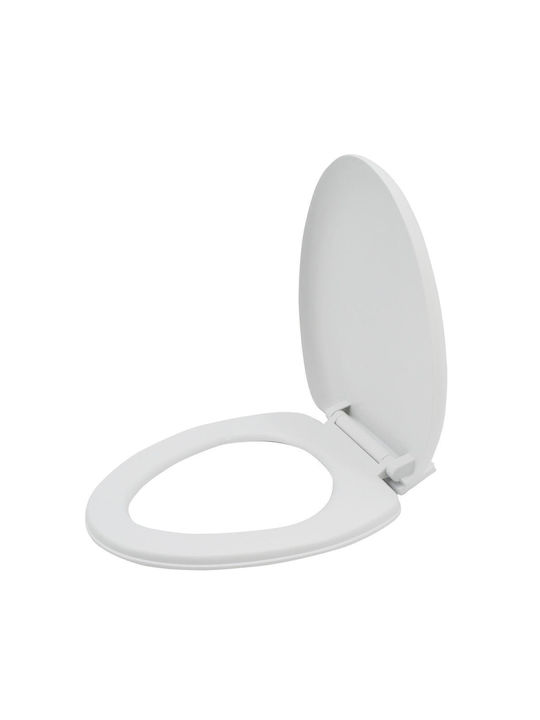 Plastic Soft Close Toilet Seat White 47cm