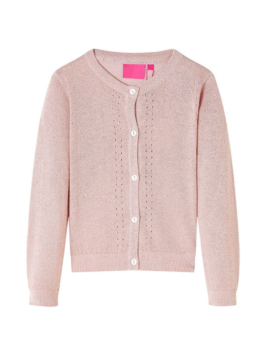 vidaXL Kids Cardigan Knitted Soft Pink