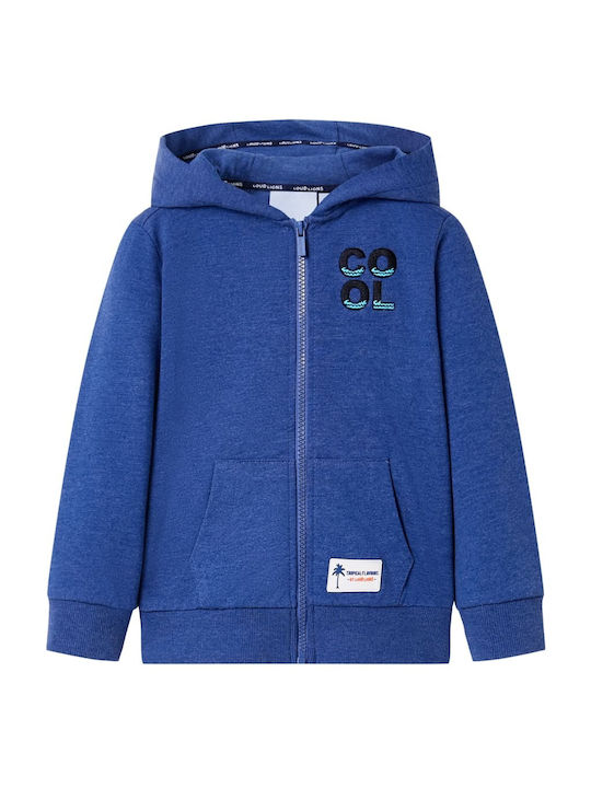 vidaXL Kids Sweatshirt Cardigan with Hood Dark blue