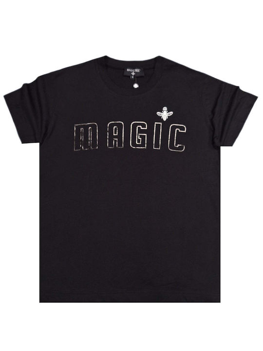 Magic Bee Herren T-Shirt Kurzarm Schwarz