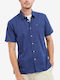 Barbour Short-sleeved Linen Shirt Blue