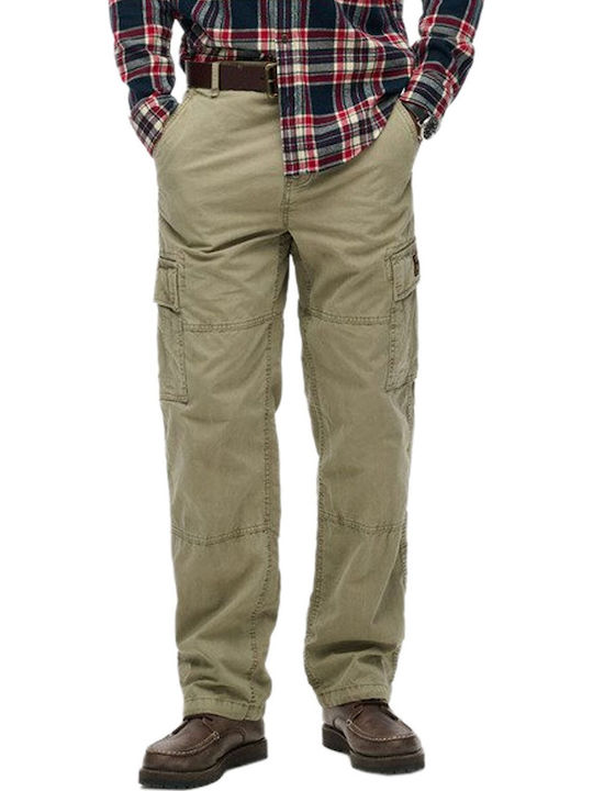 Superdry Παντελόνι Cargo σε Baggy Γραμμή Πράσινο