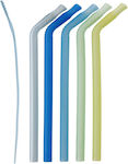 B-box Set of Silicone Straws 5 Pieces With Cleaning Brush Pool Party