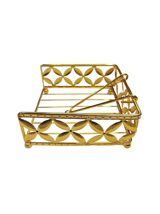 Metallic Napkin Holder Gold 16x16x7cm 1002129