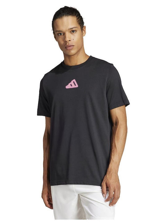 Adidas T-shirt Bărbătesc cu Mânecă Scurtă Negru