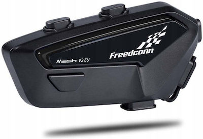 FreedConn Sistem de comunicare pentru motociclete cu un singur căști cu Bluetooth