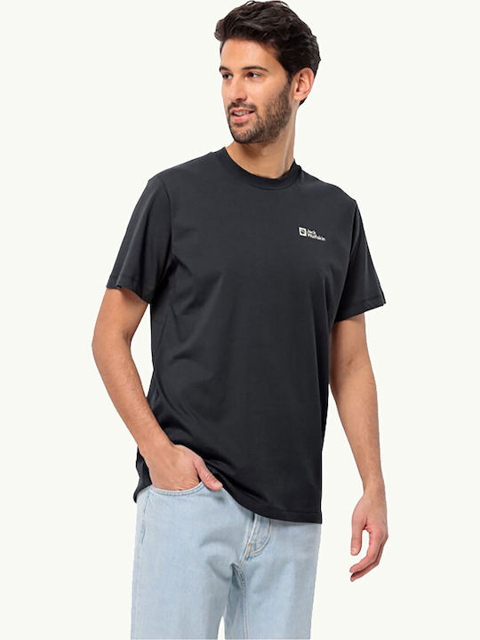 Jack Wolfskin T-shirt Μαυρο