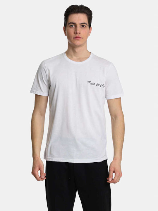 Tricou pentru bărbați cu imprimare pe piept Paco & Co 2431061 Leyko