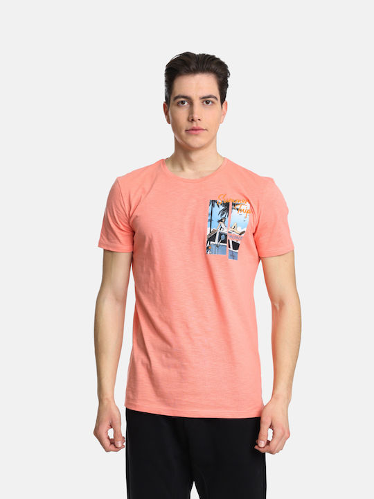 Paco & Co Herren T-Shirt Kurzarm Coral