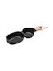 Ladelle Ceramic Dessert Divided Serving Plate with 2 Slots Black 9.5x34.5x4.8cm