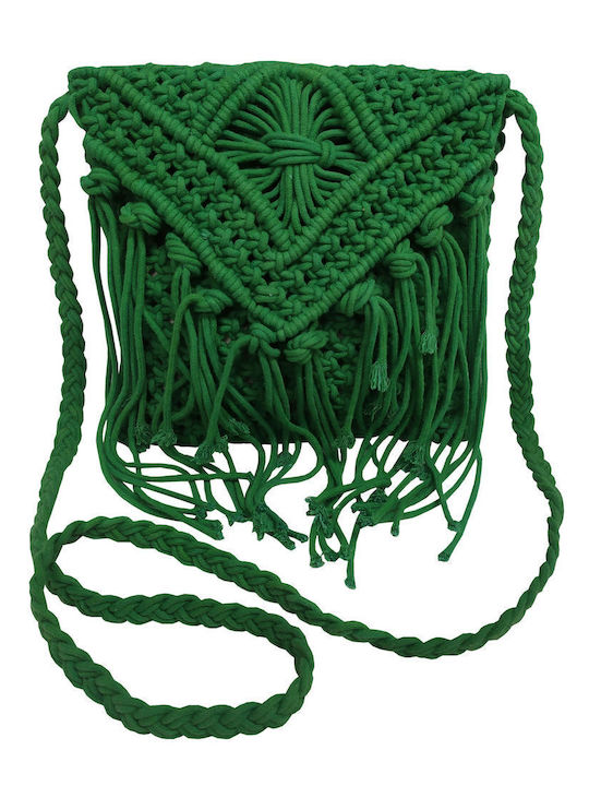 Чанта Macrame Green 20x25cm. Komvos Home 7012286-1 (плат: 100% памук, цвят: зелен) - Komvos Home - 7012286-1