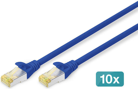 Digitus U/UTP Cat.6a (Gigabit) Καλώδιο Δικτύου Ethernet 0.25m Μπλε