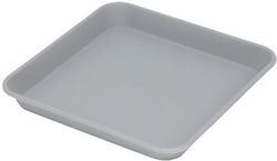 11152525 Square Plate Pot Grey 19x19cm