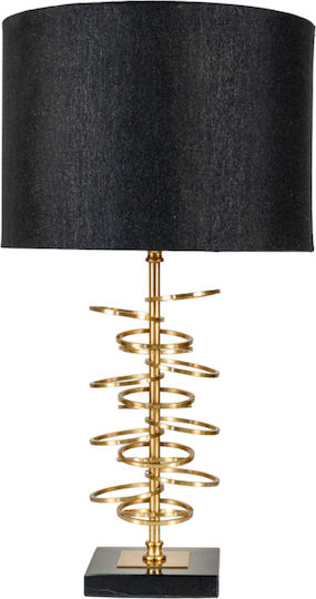 Zen Collection Tischlampe mit Schwarz Schirm und Gold Basis