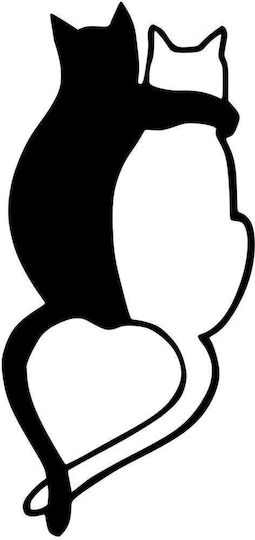 Wallity Decorative Silhouette Love Black Metal 70x33cm