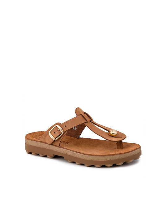 Fantasy Sandals Mirabella Δερμάτινα Γυναικεία Σανδάλια Ανατομικά Cappucino