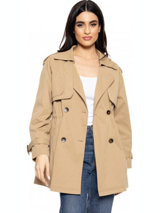 Femeie Beige Trenci