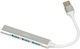 iBox USB-Hub 4 Anschlüsse USB 2.0 mit USB-A Anschluss Weiß