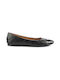 Fshoes Patent Leather Pointy Ballerinas Fshoes Black