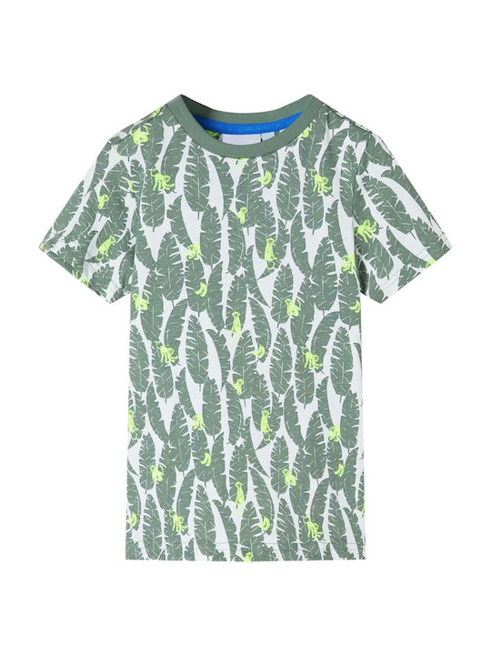 vidaXL Kids Blouse Short Sleeve Ecru (Code: #F5F5DC)