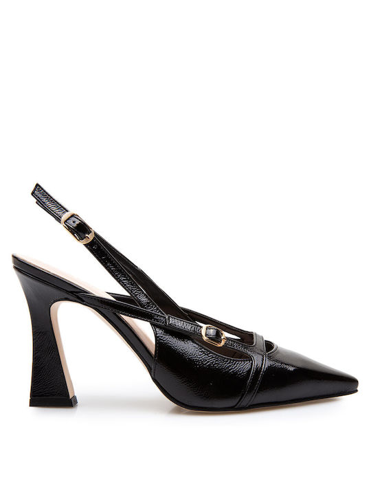 Labrini Patent Leather Black Heels