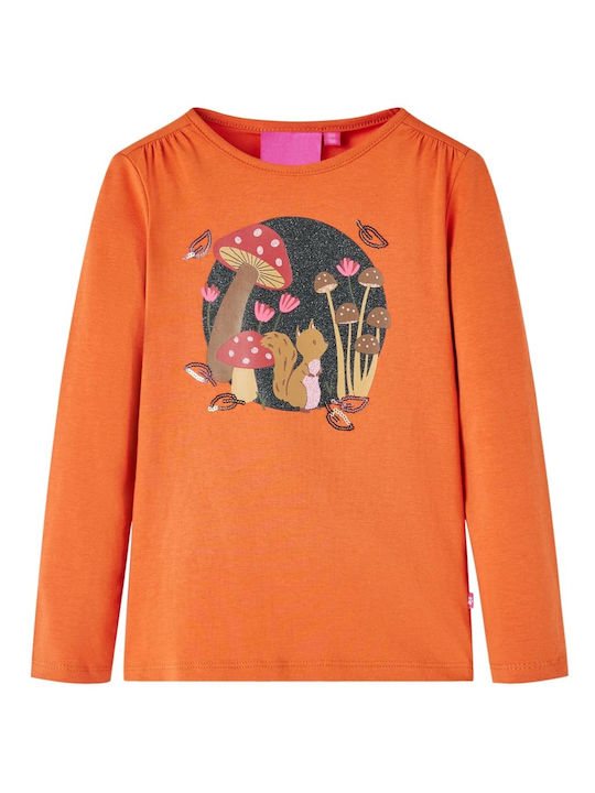 vidaXL Kids Blouse Long Sleeve Orange