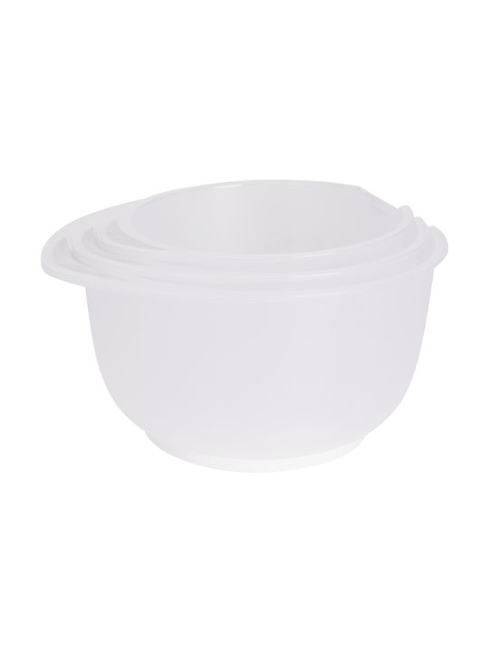 Excellent Houseware Μπωλ Σερβιρίσματος Στρογγυλό Πλαστικό Διάφανο με Διάμετρο 22εκ. 3τμχ
